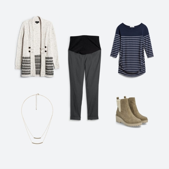 LAILA JAYDE Taranto Maternity Button Back Knit Top - Picture 4 of 6